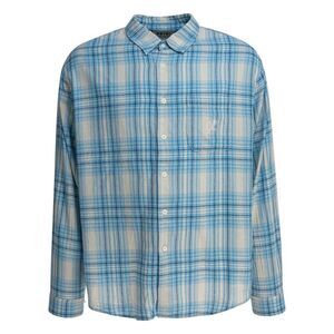 THISISNEVERTHAT Plaid Long Sleeve Shirt Men LIGHT BLUE Shirts